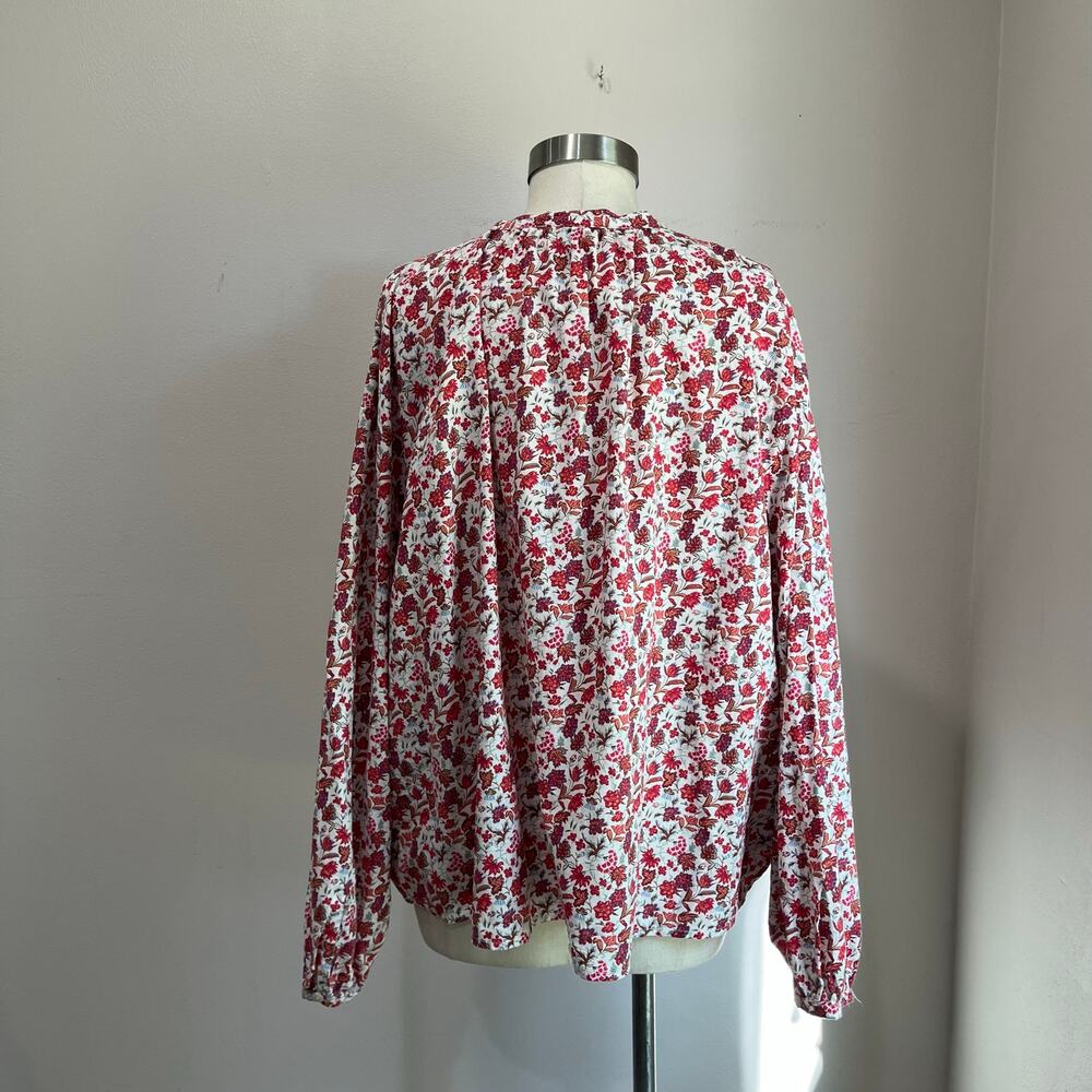 Universal Thread Red Ditzy Boho Peasant Floral Bl… - image 3